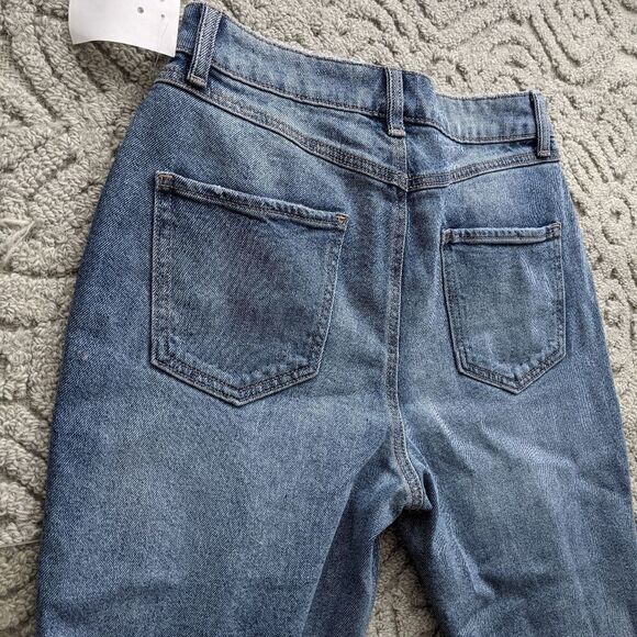 REWASH MOM jeans super high rise distressed raw hem size 28 G2 - Picture 8 of 11